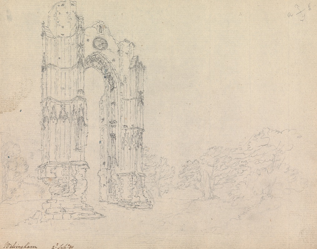 Walsingham Priory, Norfolk, England by Джеймс Мур, 1790 — digital art print download