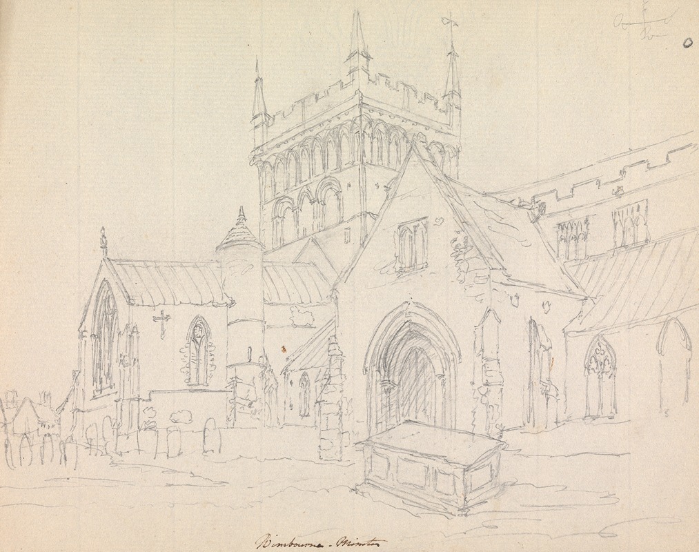 Wimborne Minster, Dorset, Englad by Джеймс Мур, 1792 — digital art print download