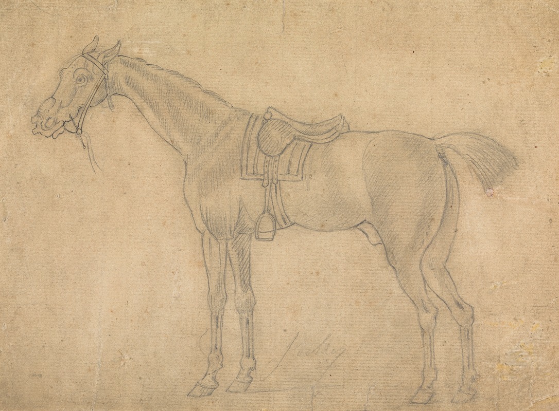 Saddled Horse Facing Left by James Seymour — digital art print download