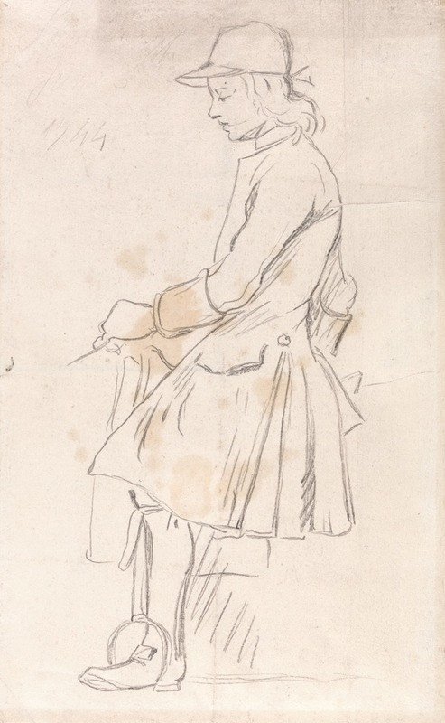 Study of a Mounted Jockey, Facing Left, June 3rd, 1744 — James Seymour