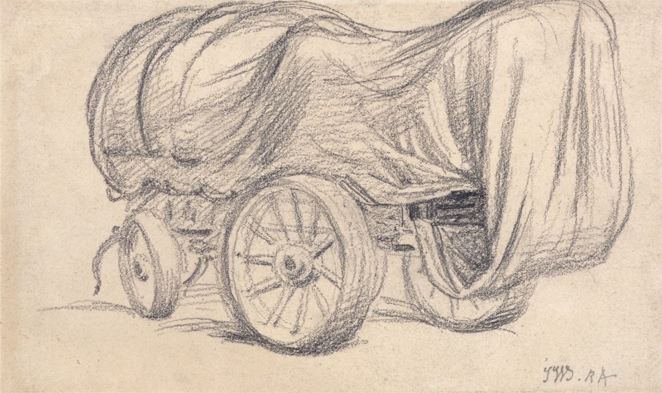 A Broad-Wheeled Road Waggon by Джеймс Уорд — digital art print download