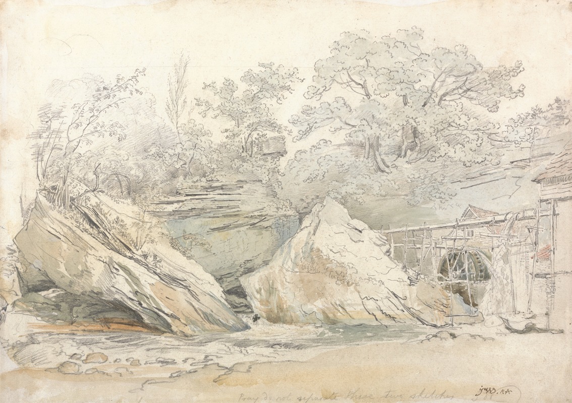 Aberdulais Mill, Glamorganshire by Джеймс Уорд — digital art print download