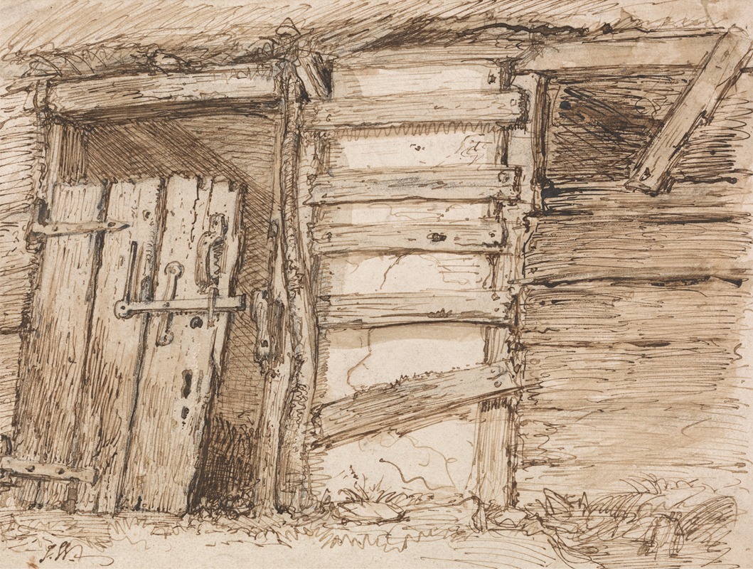 An Outhouse Wall by Джеймс Уорд — digital art print download