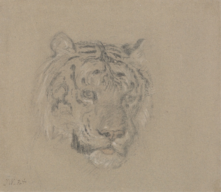 Head of a Tiger by Джеймс Уорд — digital art print download
