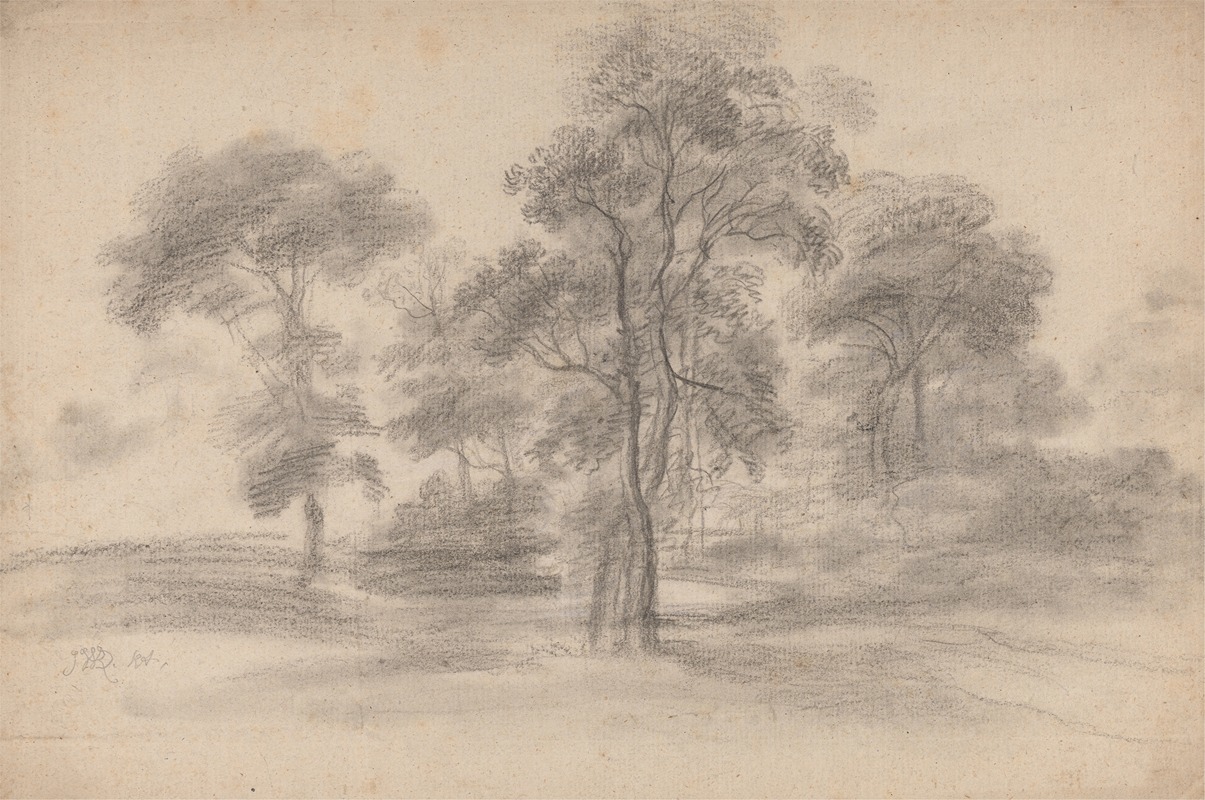 Landscape with Trees by Джеймс Уорд — digital art print download