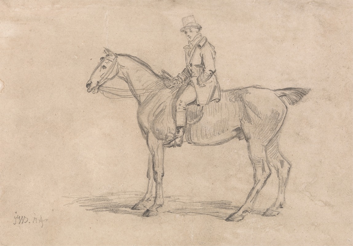 Ralph John Lambton on His Hunter, 'Undertaker' by Джеймс Уорд — digital art print download