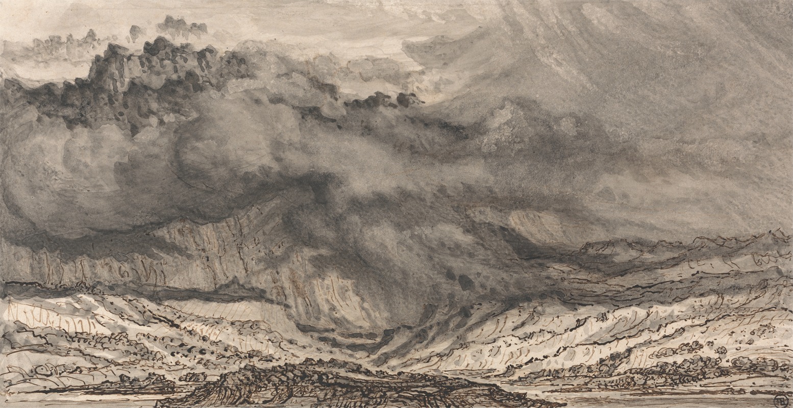 Snowdon, an Approaching Storm by Джеймс Уорд, 1853 — digital art print download