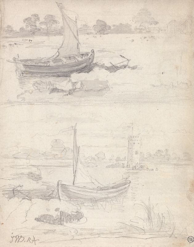 Studies of Boats on a Riverside — James Ward