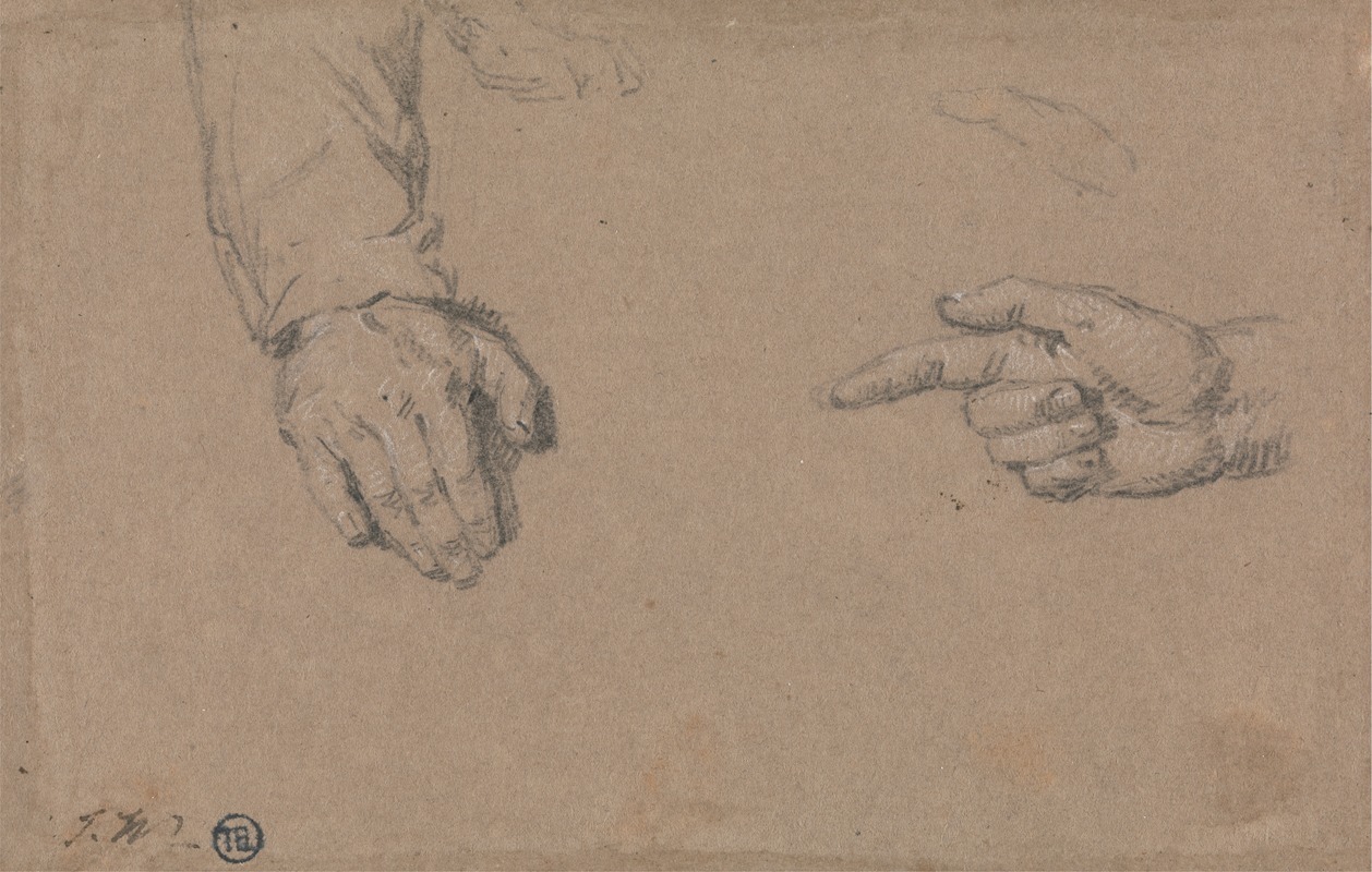Studies of Hands by Джеймс Уорд — digital art print download