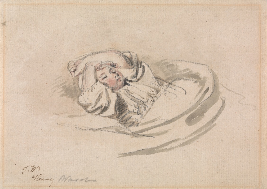 The Artist's Son, Henry, Asleep by Джеймс Уорд — digital art print download