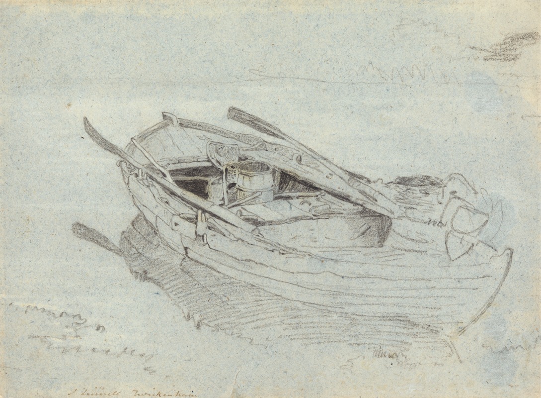 A Rowing Boat at Twickenham by Джон Линнелл — digital art print download