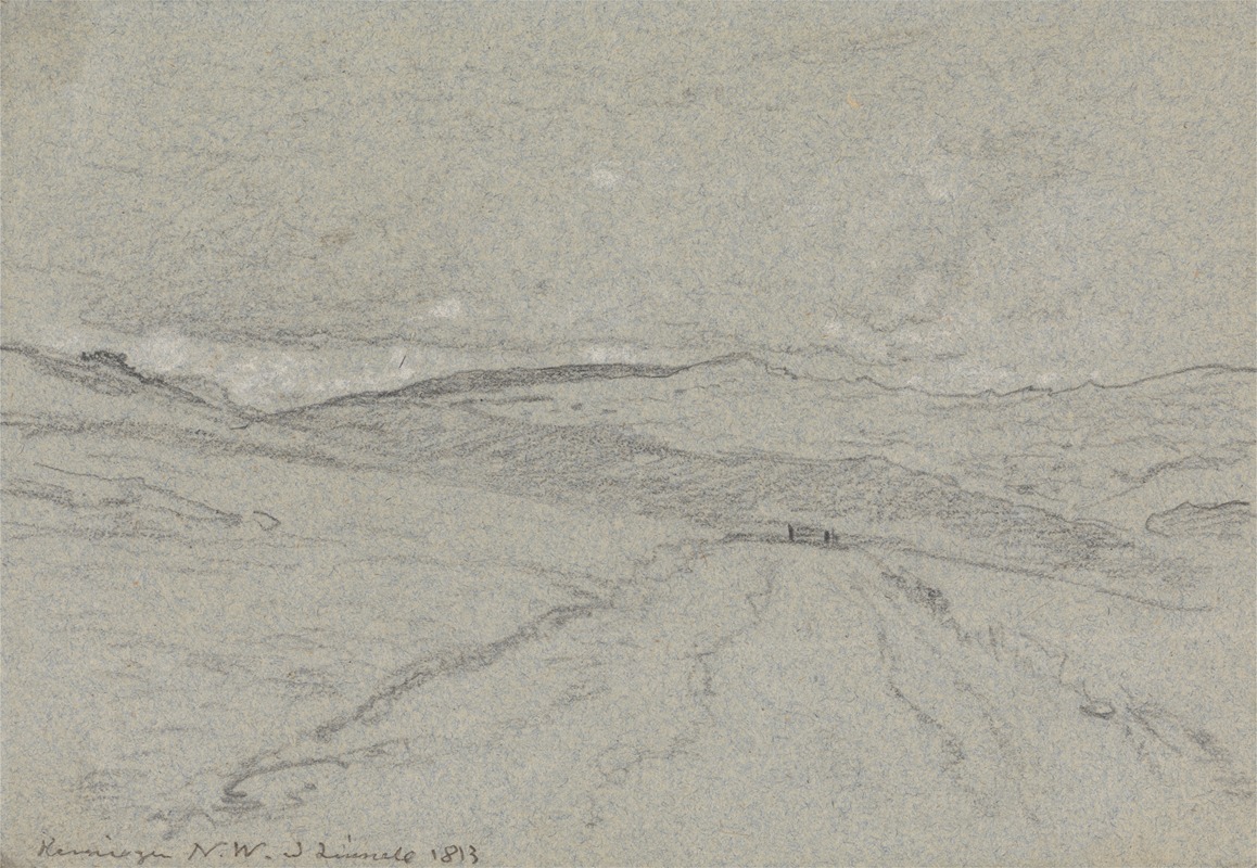 Mountain View in North Wales by Джон Линнелл, 1813 — digital art print download