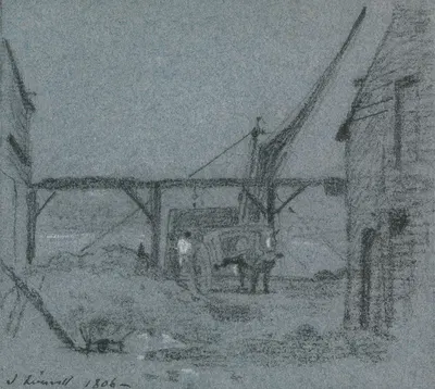 Unloading Grain by Джон Линнелл, 1806 — digital art print download