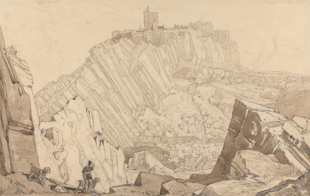 Domfront, Looking to the South East — John Sell Cotman