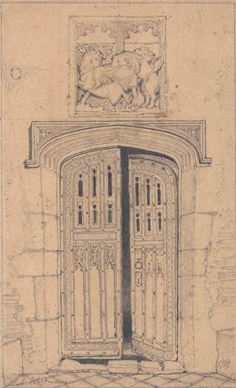 South Door, Arminghall Hall, Norfolk — John Sell Cotman