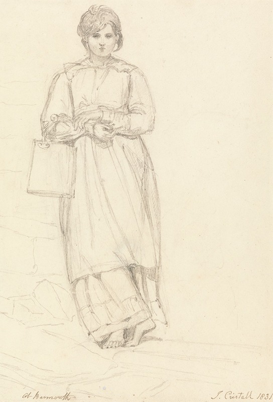 Young Girl Holding a Milk Can — Joshua Cristall
