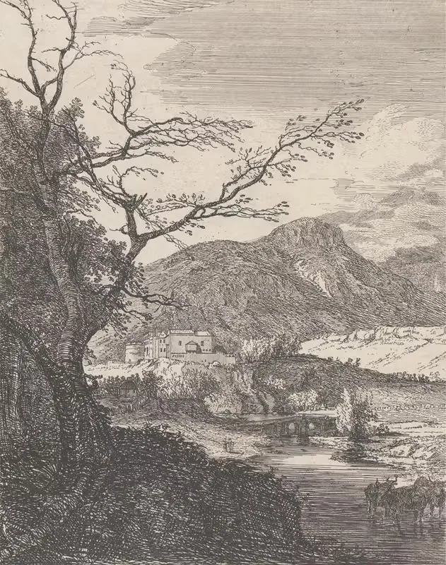 Capriccio with Edinburgh Castle and Arthur's Seat — Paul Sandby