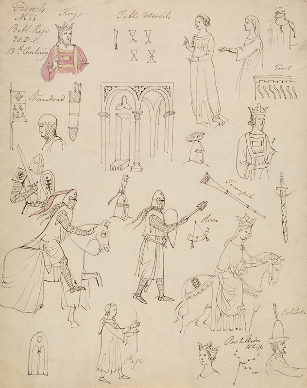 Studies from a Fench MSS Bible Register by Роберт Смирк — digital art print download