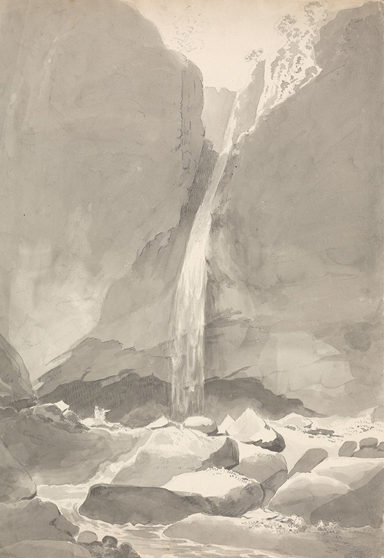 A Waterfall by Самуэль Дэвис — digital art print download