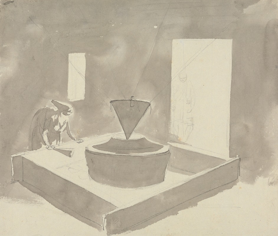 Woman Operating a Device (Flour Mill) by Самуэль Дэвис — digital art print download