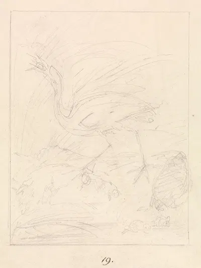 Crane and Frogs by Samuel Howitt — digital art print download