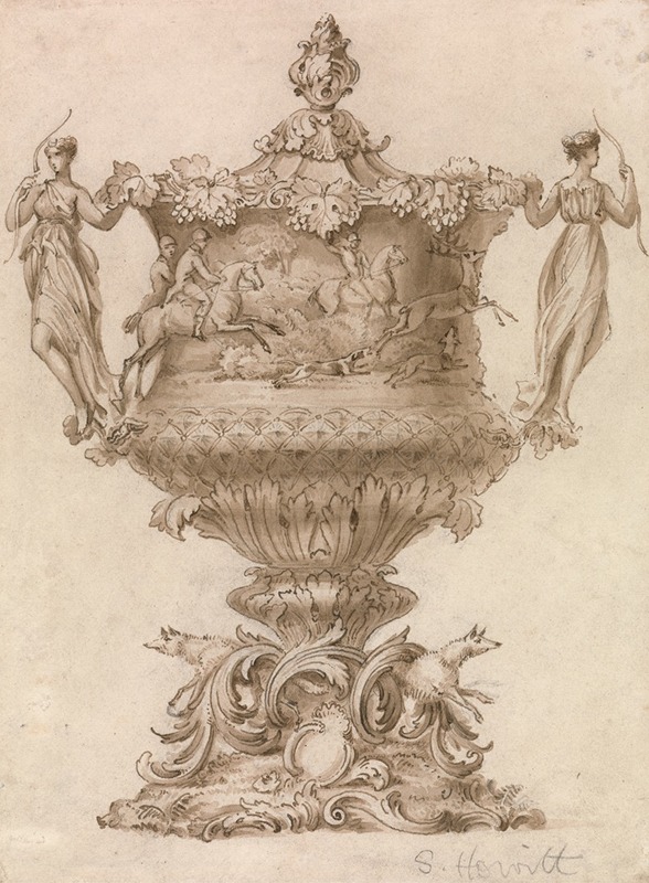 Design for a Hunting Trophy or Loving Cup — Samuel Howitt