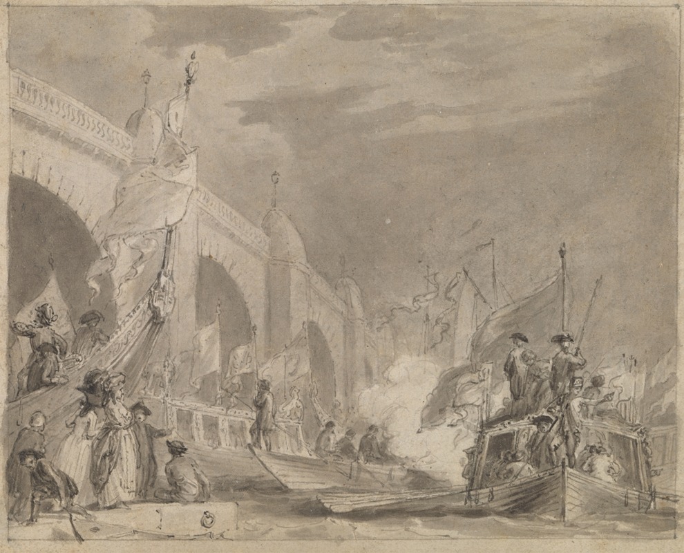Westminster Bridge and the Royal Barge — Thomas Stothard