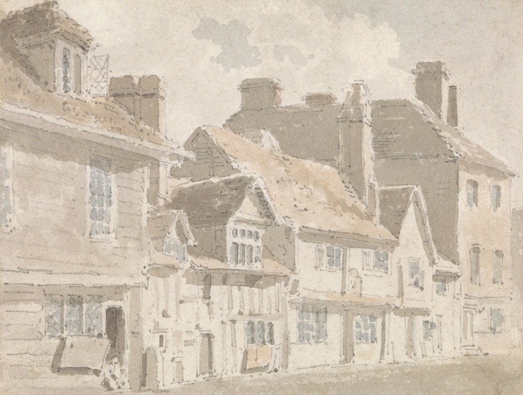 Street in Maidstone by Уильям Александр — digital art print download