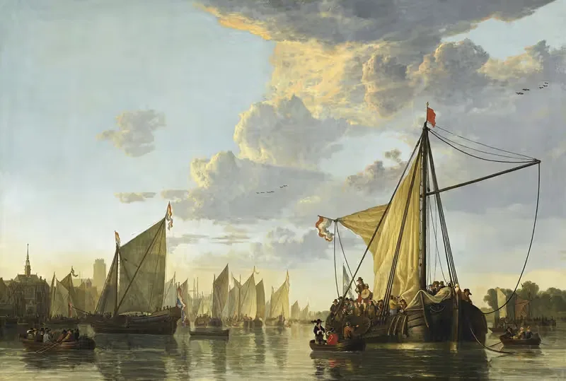 Маас в Дордрехте by Аельберт Кёйп, c. 1650 — digital art print download