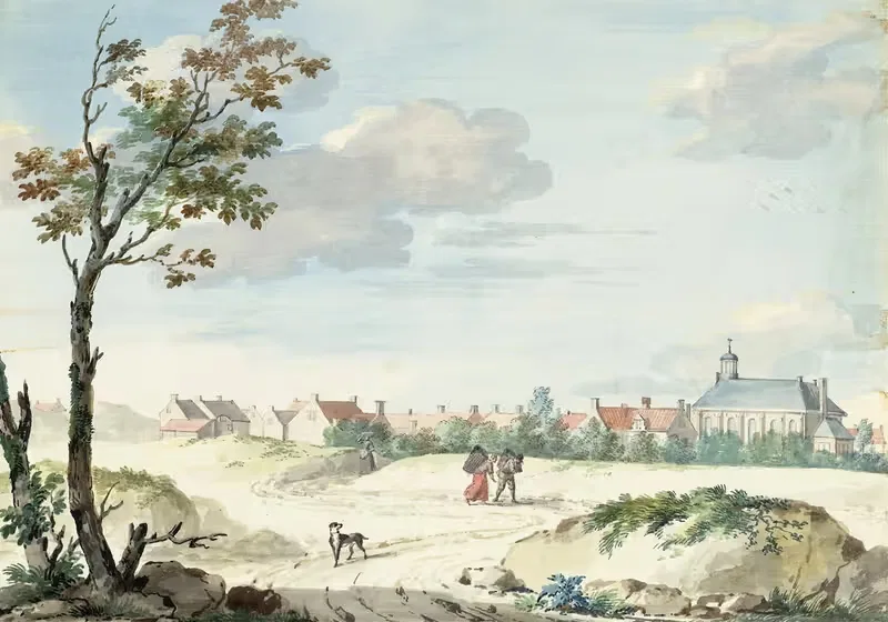 Деревня Терхейден by Аерт Шоуман, 1744 — digital art print download
