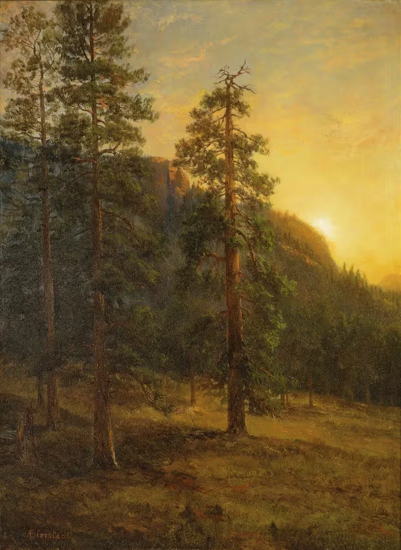 Красные деревья Калифорнии by Альберт Бирштадт, 1872 — digital art print download