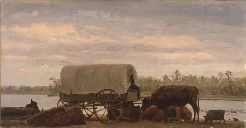 Полуденный отдых на Платте by Альберт Бирштадт, c.1859 — digital art print download