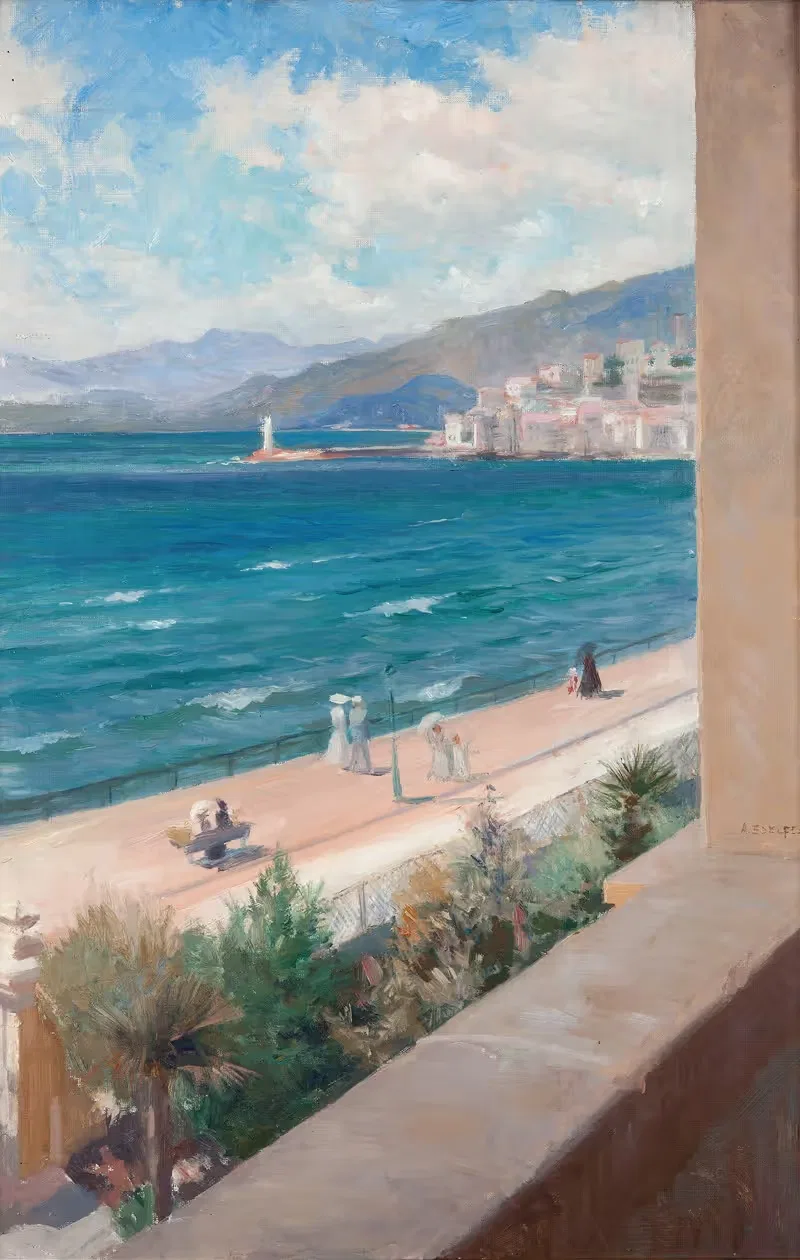 From my Window in Cannes by Albert Edelfelt, 1891 — digital art print download