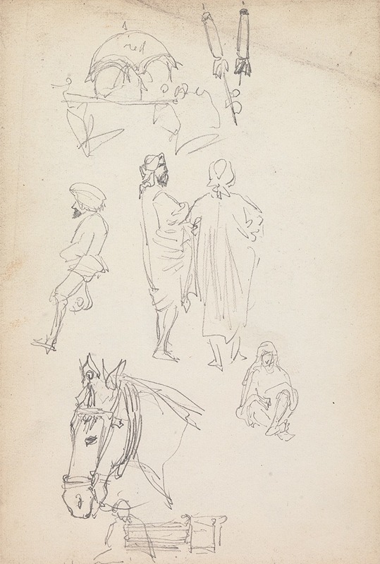 A Doli, a Horse, and Figure Studies — Уильям Симпсон