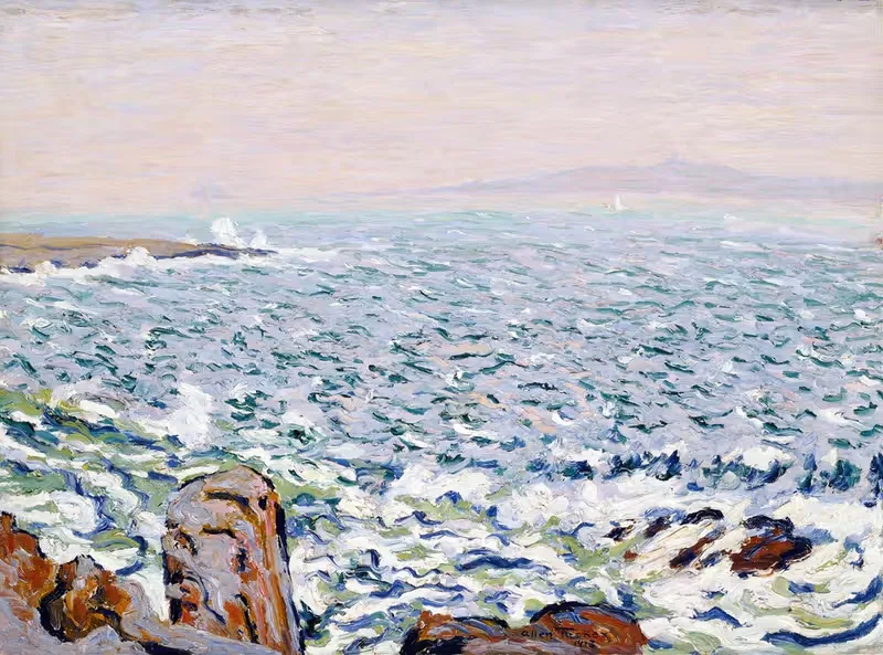 Разбивающиеся волны, остров Кранберри by Аллен Такер, 1913 — digital art print download
