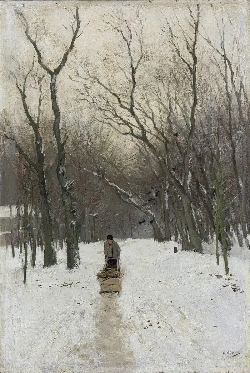 Зима в лесах Шевенингена by Антон Мауve, 1870 - 1888 — digital art print download