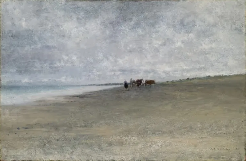 Hazy Weather by the Sea — August Hagborg