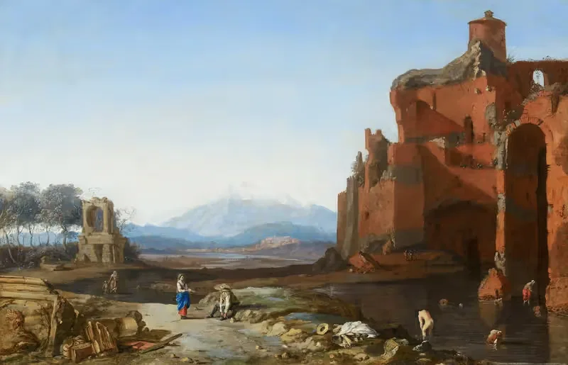 Italian Landscape with the Aurelian Wall — Bartholomeus Breenbergh
