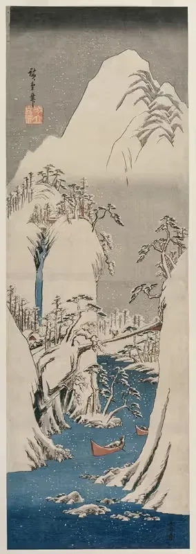 The Fuji River in the Snow — Utagawa Hiroshige