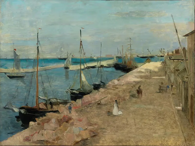 Порт в Шербуре by Берт Морисо, 1871 — digital art print download