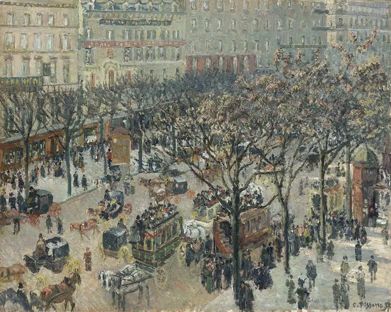 Boulevard des Italiens,Morning_Sunlight — Camille Pissarro