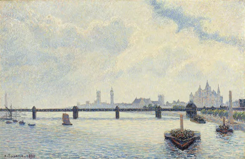 Мост Чаринг-Кросс, Лондон by Камиль Писсарро, 1890 — digital art print download