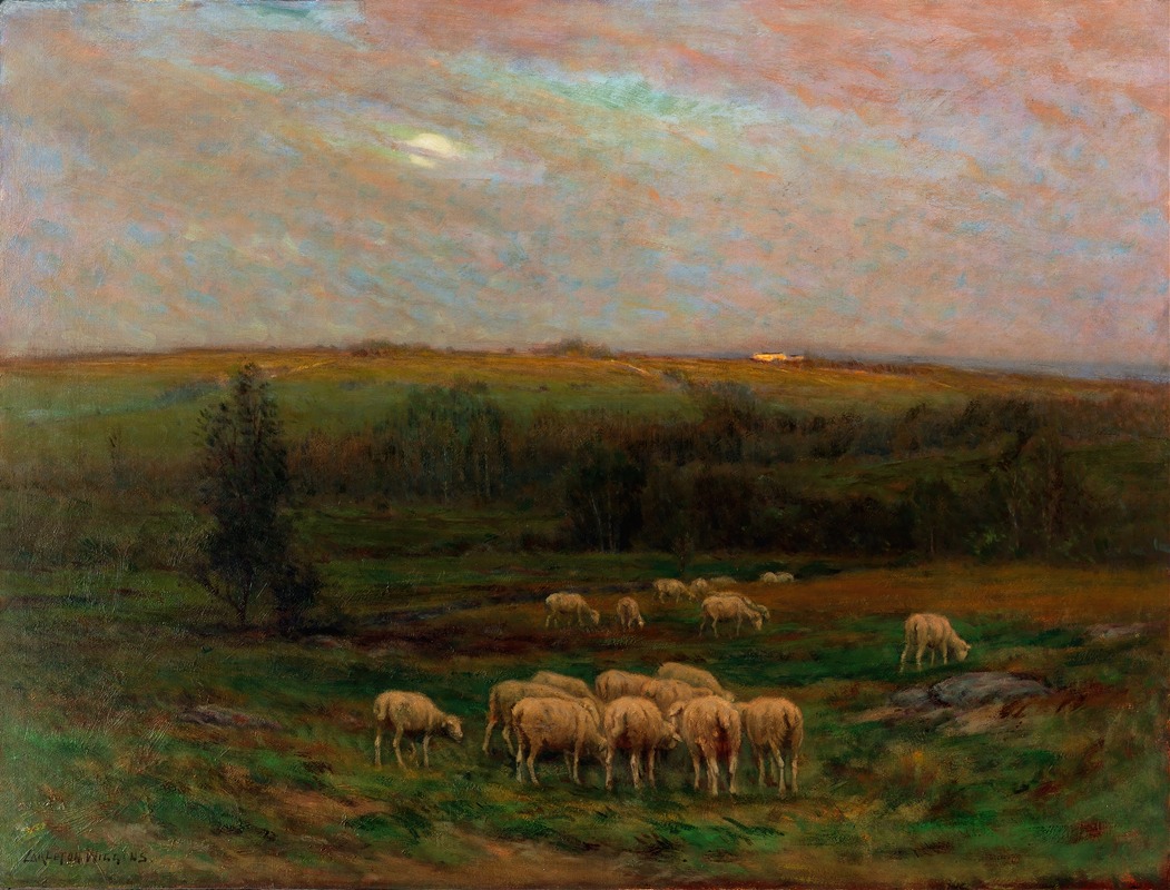 Вечер после дождя by Карлтон Уиггинс, 1907 — digital art print download