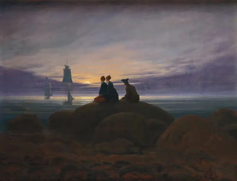 Восход луны над морем by Каспар Давид Фридрих, 1822 — digital art print download