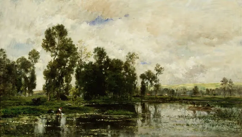 The Edge of the Pond — Charles François Daubigny