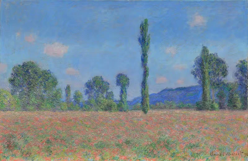 Поле маков (Живерни) by Клод Моне, 1890 — digital art print download