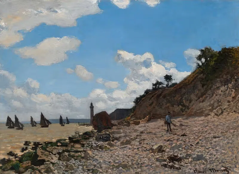 The Beach at Honfleur by Claude Monet, 1864-1866 — digital art print download