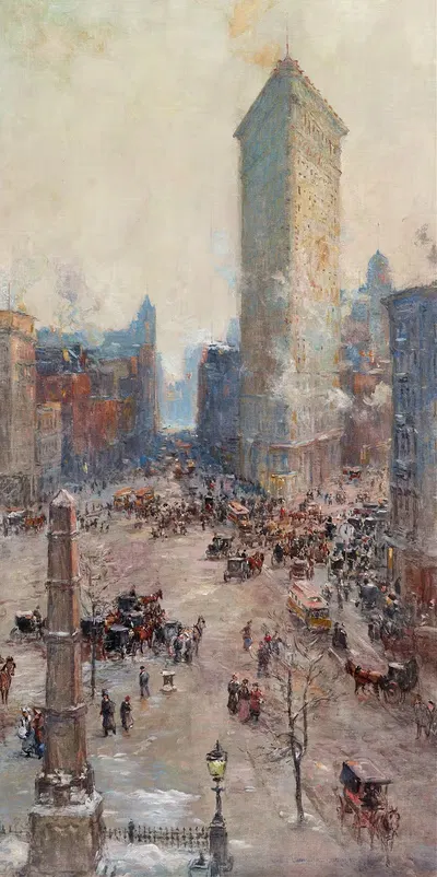 Здание Флэт Айрон by Колин Кэмпбелл Купер, 1904 — digital art print download