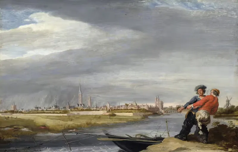 Hauling the Net by Dirk Hardenstein, 1663 — digital art print download