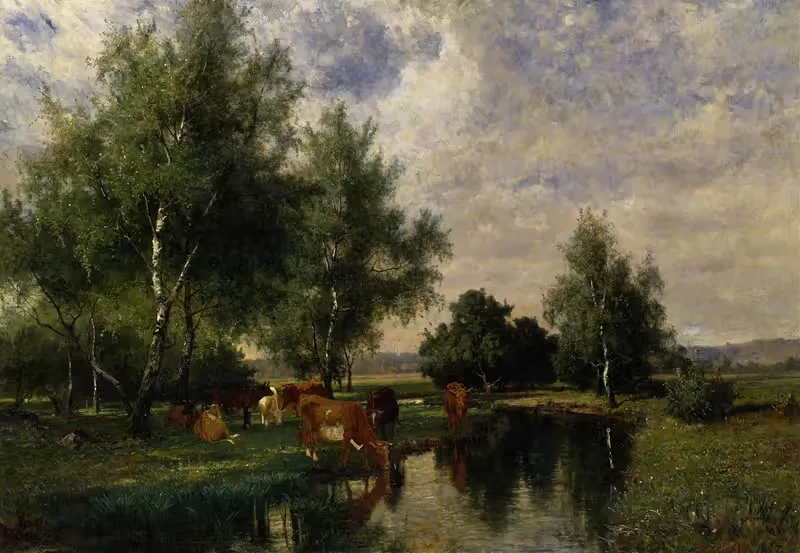 Summer Landscape in Blekinge by Edvard Bergh, 1877 — digital art print download